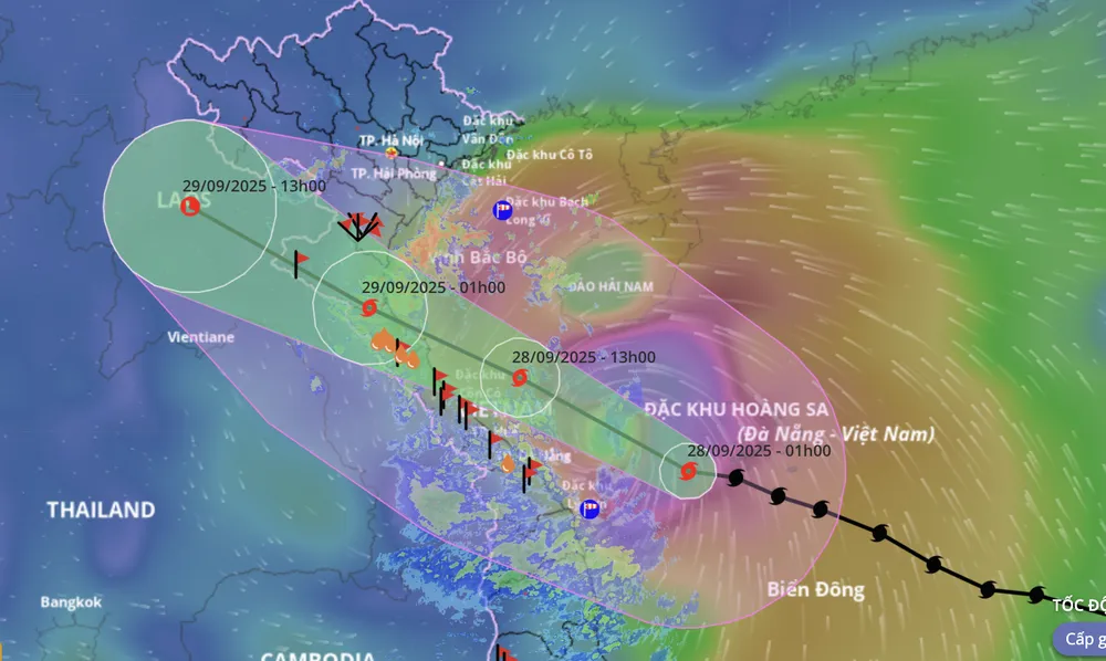 Dự báo hướng đi và vùng ảnh hưởng của bão số 10. bão số 10.