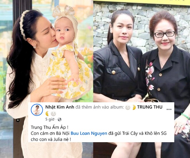 Mẹ chồng cũ của Nhật Kim Anh gửi quà quê từ Cần Thơ lên, bé Julia là cháu nội cưng dù không cùng huyết thống 1 Nhật Kim Anh được mẹ chồng cũ gửi tặng đặc sản.