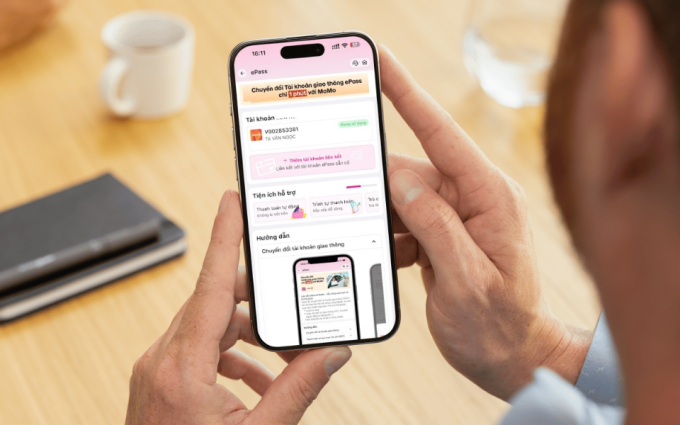 Nền tảng thêm tính năng chuyển đổi tài khoản giao thông ePass. Ảnh: MoMo