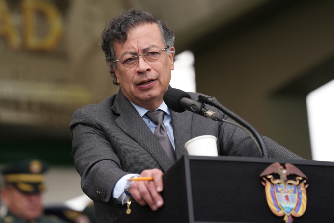 Mỹ sẽ hủy visa của Tổng thống Colombia 1 Tổng thống Colombia Gustavo Petro tại thủ đô Bogota hồi tháng 3. Ảnh: AFP