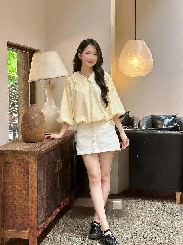 Ngọt lịm ngày thu với áo babydoll và chân váy- Ảnh 1.