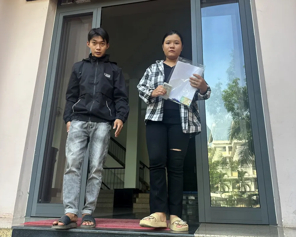 Vợ chồng anh Trần Huỳnh Kiệt. Ảnh: H.H xin miễn án phạt tù