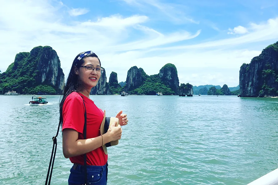 Tác giả trong một chuyến du lịch. Ảnh: NVCC Tác giả trong một chuyến du lịch. Ảnh: NVCC