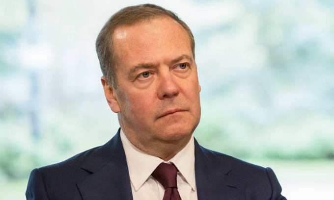 Phó chủ tịch Hội đồng An ninh Nga Dmitry Medvedev trong bức ảnh đăng ngày 15/9. Ảnh: TASS