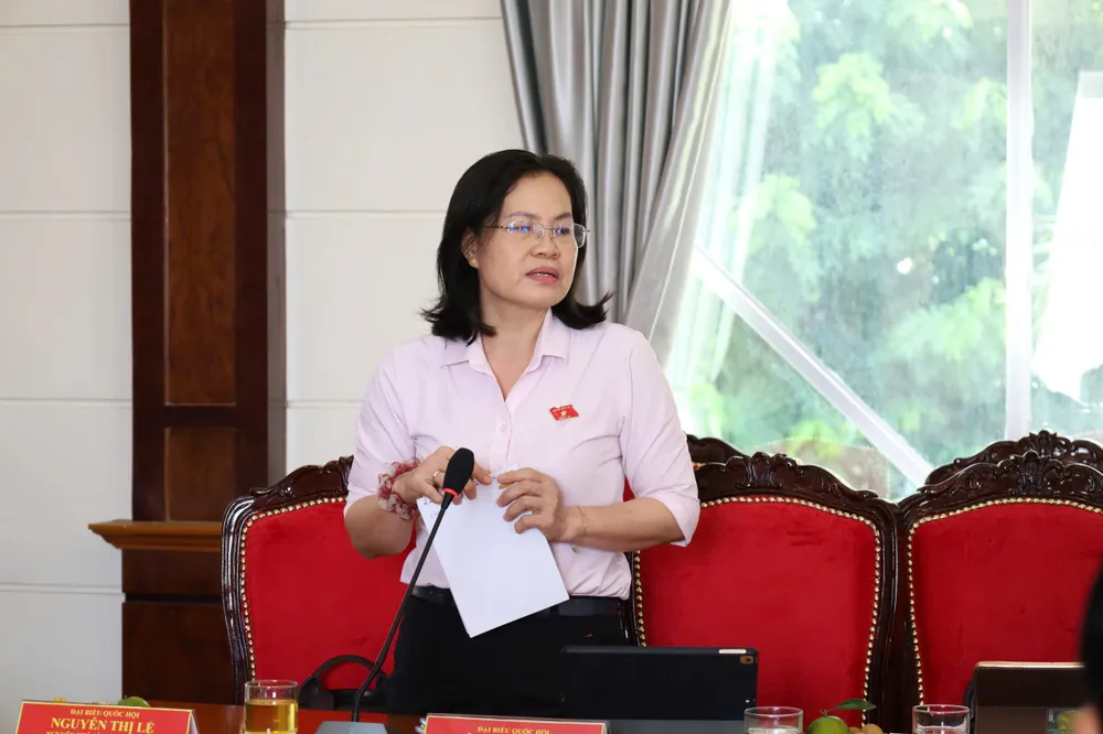 Đại biểu Quốc hội Nguyễn Thị Hồng Hạnh, Giám đốc Sở Tư pháp TP.HCM, phát biểu tại hội nghị. Ảnh: SONG MAI gop-y-du-thao-luat-thads-sua-doi-can-co-co-che-giam-sat-doi-voi-van-phong-thads-54.jpg