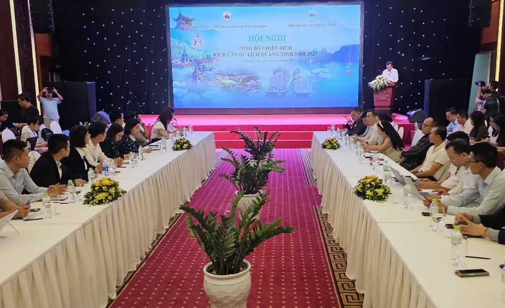 Quảng Ninh tổ chức Hội nghị công bố Chiến dịch kích cầu du lịch tỉnh năm 2025. Ảnh: NS Quảng Ninh tổ chức Hội nghị công bố Chiến dịch kích cầu du lịch tỉnh năm 2025. Ảnh: NS