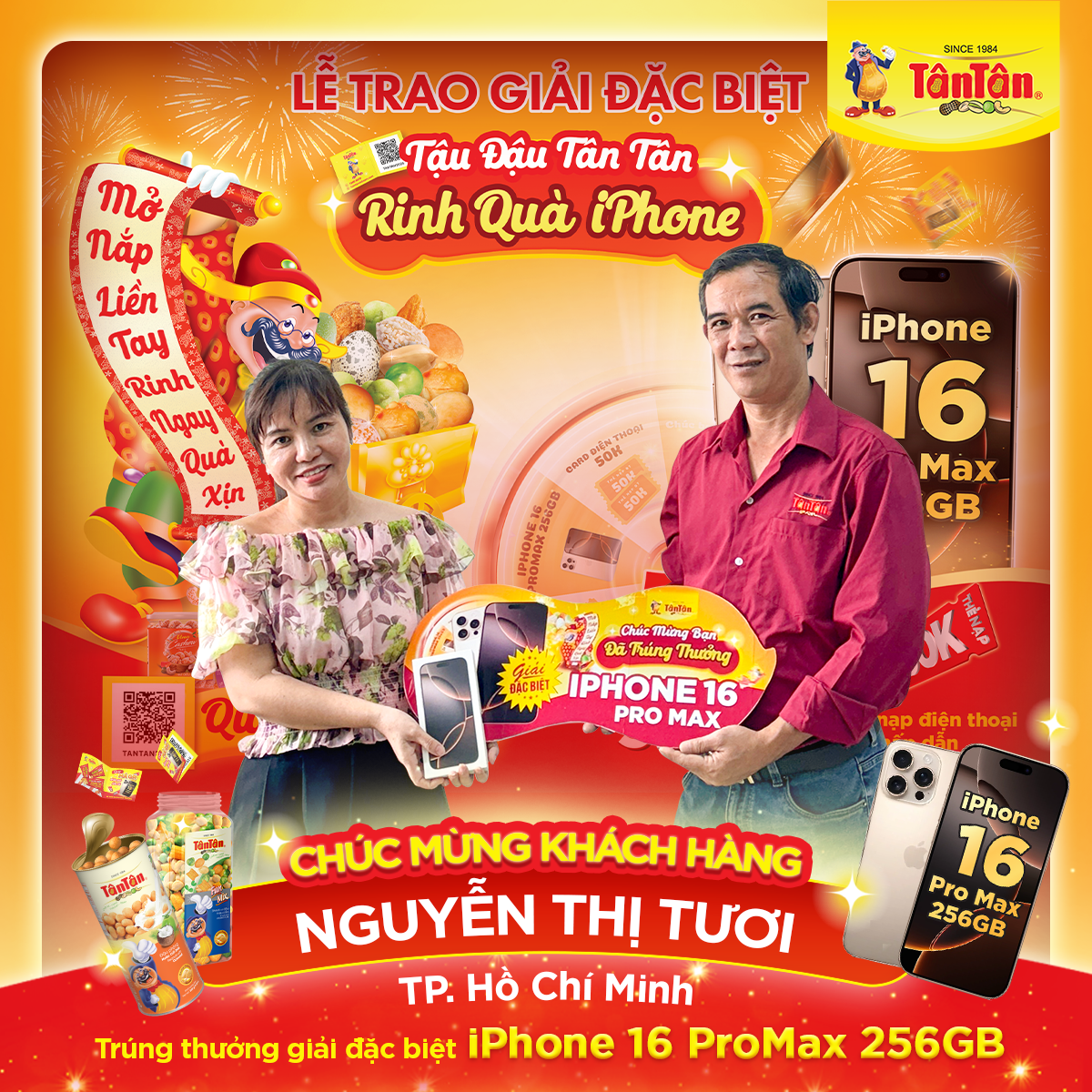 “Tậu Đậu Tân Tân, Rinh Quà iPhone”: “Quét QR không ngờ cả 2 lần đều trúng giải”- Ảnh 1. “Tậu Đậu Tân Tân, Rinh Quà iPhone”: “Quét QR không ngờ cả 2 lần đều trúng giải”- Ảnh 1.