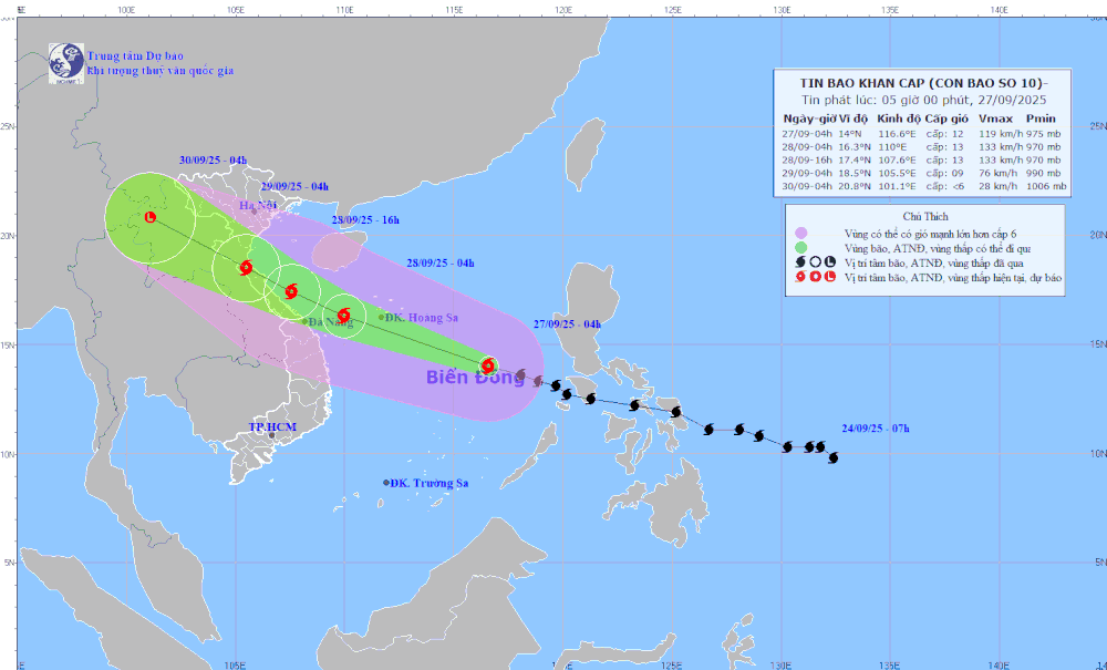 TP.HCM và các tỉnh Nam Bộ ảnh hưởng cơn bão số 10 ra sao?