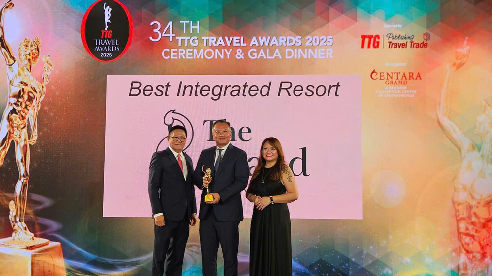 The Grand Ho Tram tại gala trao giải TTG Travel Awards 2025
The Grand Ho Tram tại gala trao giải TTG Travel Awards 2025