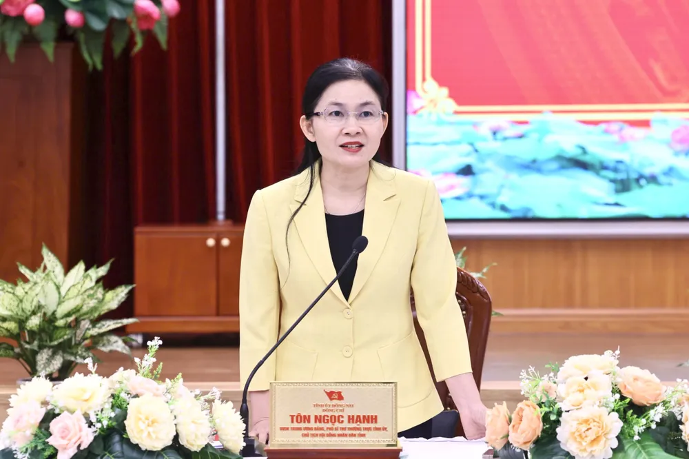 Ủy viên dự khuyết Trung ương Đảng, Phó Bí thư Thường trực Tỉnh ủy, Chủ tịch HĐND tỉnh Đồng Nai Tôn Ngọc Hạnh. Ảnh: VŨ HỘI. Tỉnh Đồng Nai. 1.jpg