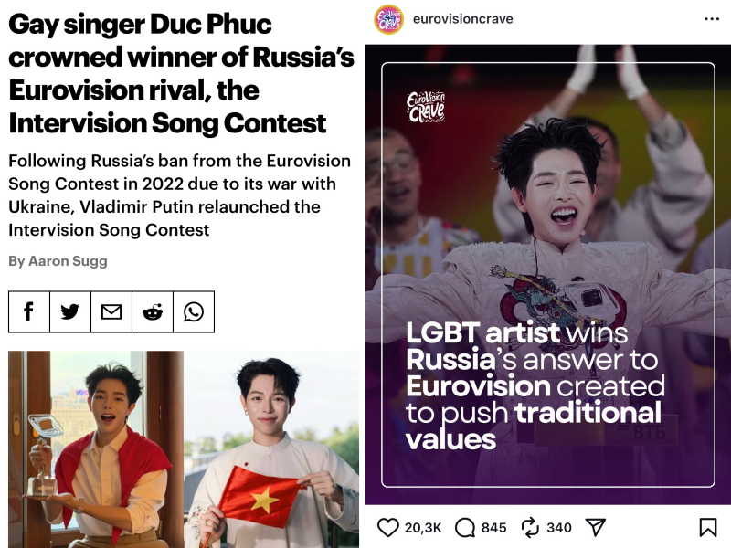 Trang tin quốc tế đăng tin khiếm nhã liên quan đến Đức Phúc - Ảnh 1.