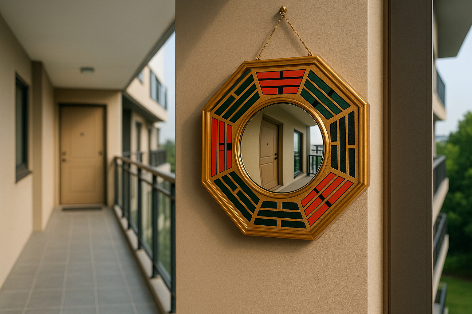 Treo gương trước cửa là mời may mắn hay tiễn lộc ra ngoài? - Ảnh 1. Treo gương trước cửa là mời may mắn hay tiễn lộc ra ngoài? - Ảnh 1.