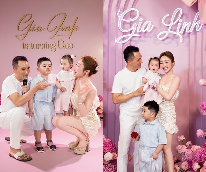 Vợ trẻ Chi Bảo "tiết kiệm chi phí" khi làm tiệc sinh nhật cho con gái, đặt tên tiếng Anh để ái nữ học trường quốc tế 1 Vợ chồng Chi Bảo tổ chức tiệc sinh nhật 1 tuổi cho con gái Gia Linh.