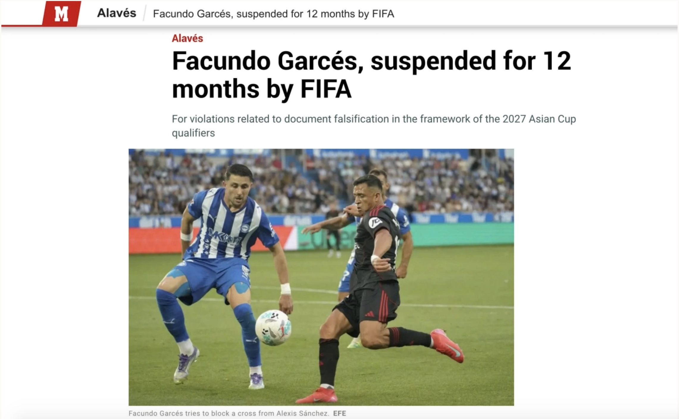 CLB La Liga phẫn nộ khi trung vệ Malaysia Facundo Garces bị cấm 12 tháng 3 CLB La Liga phẫn nộ khi trung vệ người Malaysia bị cấm thi đấu 12 tháng - Ảnh 3.