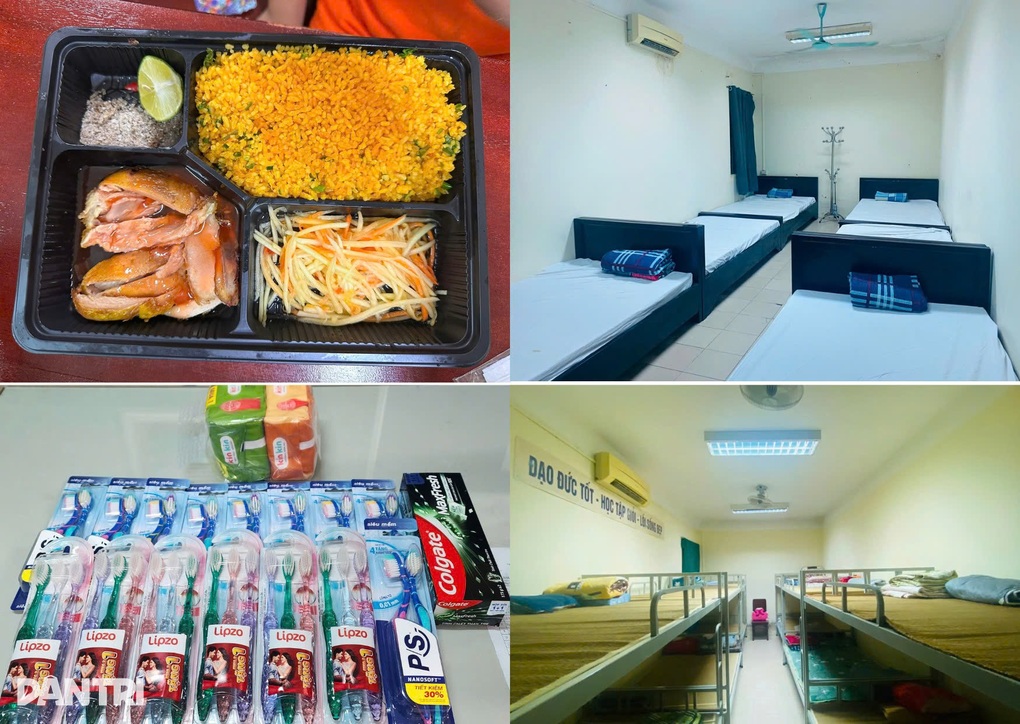 Ở lại trường qua đêm vì mưa ngập, học sinh hát karaoke, thầy cô nấu cháo gà - 2