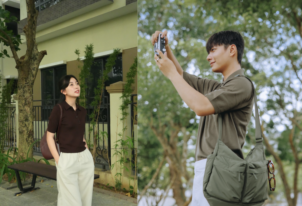  
Không chỉ hội chị em, mà các anh chàng cũng có thể tham khảo bản phối với chiếc áo polo dệt kim nhã nhặn này.