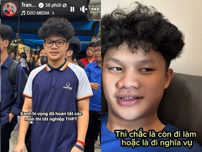 Gia đình Quang Minh cho con trai đi du học sau khi biết điểm thi tốt nghiệp THPT.