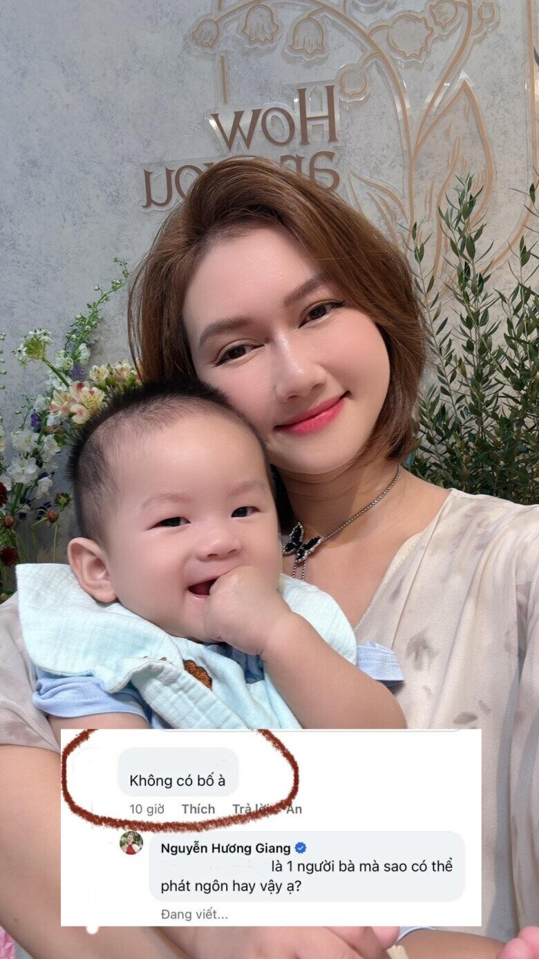 Hương Giang phản ứng gay gắt khi có bình luận kém duyên về con trai.