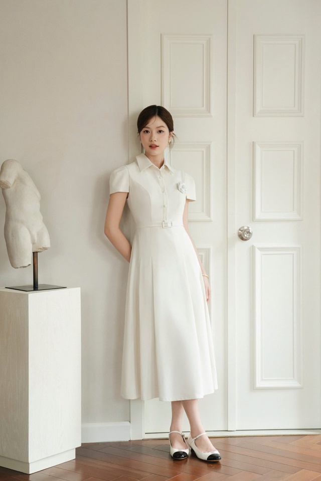 Biến hóa thành quý cô hiện đại với đầm sơ mi- Ảnh 3. Biến hóa thành quý cô hiện đại với đầm sơ mi- Ảnh 3.