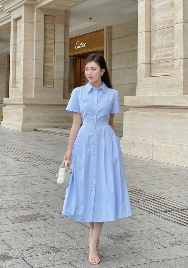 Biến hóa thành quý cô hiện đại với đầm sơ mi- Ảnh 5. Biến hóa thành quý cô hiện đại với đầm sơ mi- Ảnh 5.