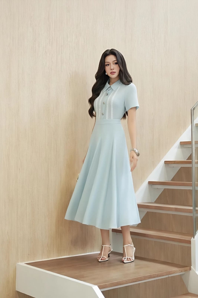 Biến hóa thành quý cô hiện đại với đầm sơ mi- Ảnh 6. Biến hóa thành quý cô hiện đại với đầm sơ mi- Ảnh 6.