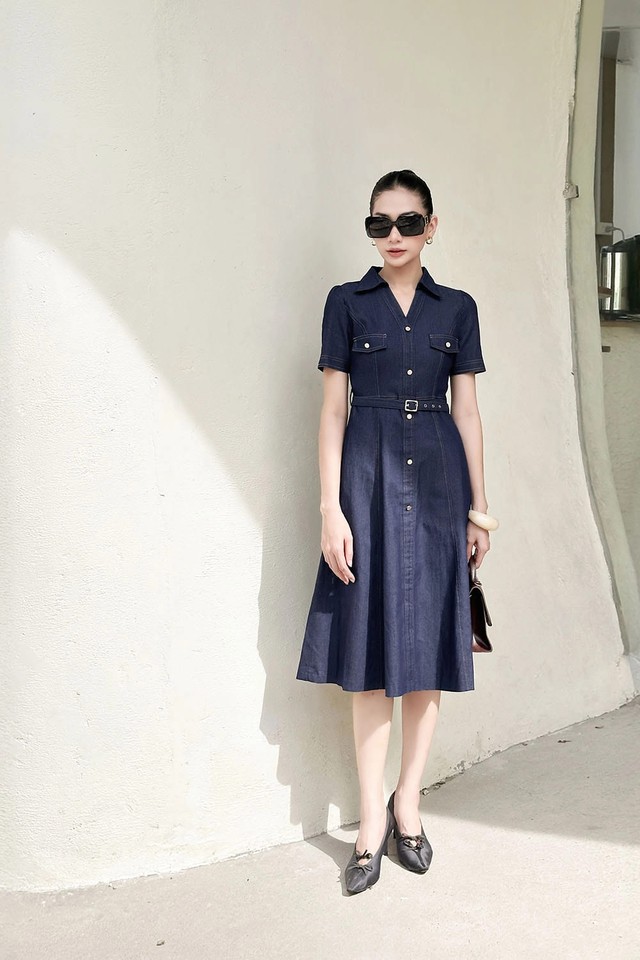 Biến hóa thành quý cô hiện đại với đầm sơ mi- Ảnh 7. Biến hóa thành quý cô hiện đại với đầm sơ mi- Ảnh 7.