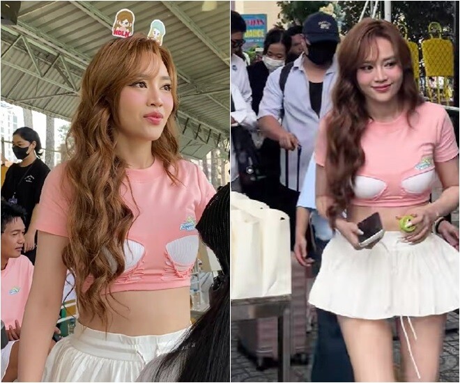 Những hình ảnh của Lan Ngọc tại sự kiện của Running Man khiến nhiều cư dân mạng bàn tán.