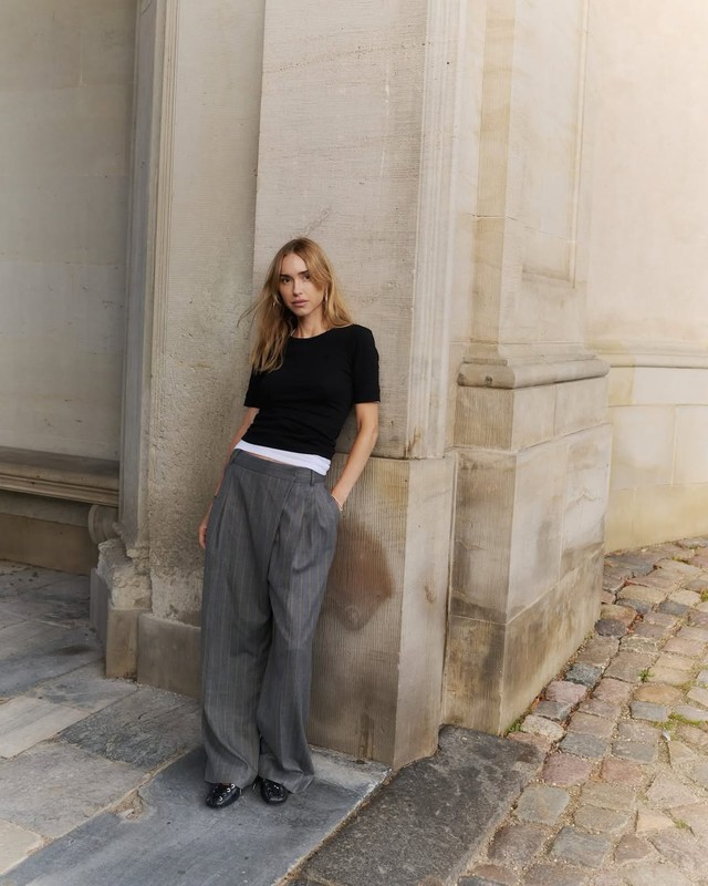 Quần ống rộng vừa thoải mái lại thời thượng, 'cân' đẹp  mọi vóc dáng- Ảnh 4.