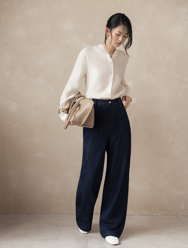 Quần ống rộng vừa thoải mái lại thời thượng, 'cân' đẹp  mọi vóc dáng- Ảnh 10.