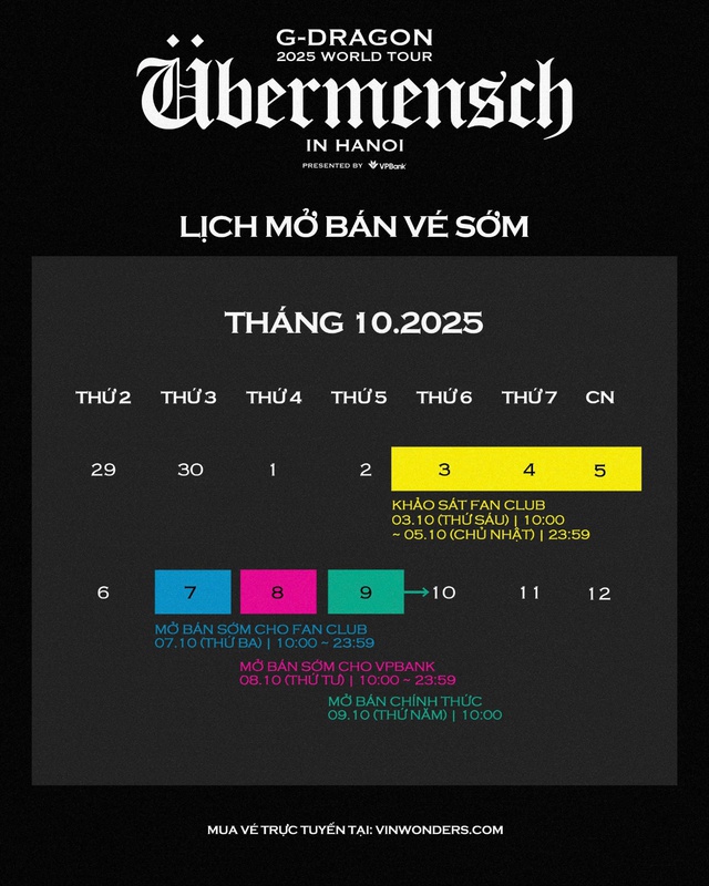 G-DRAGON 2025 WORLD TOUR [Übermensch] biểu tượng toàn cầu chính thức trở lại với chuyến lưu diễn được mong chờ bậc nhất tại các thành phố lớn- Ảnh 3.