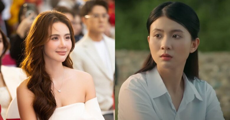 Huyền Lizzie (trái) và Quỳnh Trang (phải) đều sở hữu đôi mắt 2 mí to tròn, khuôn mặt bầu bĩnh.