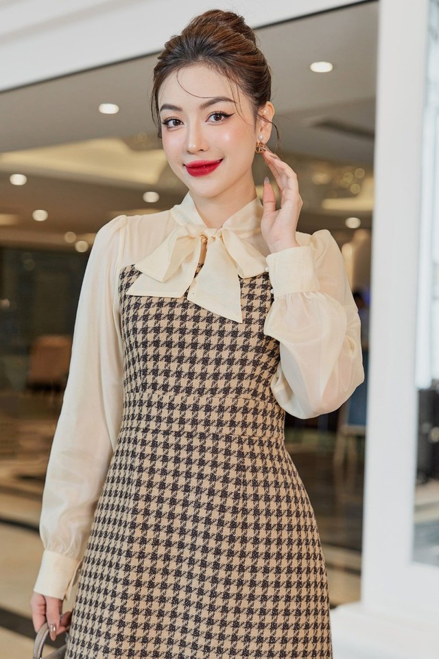 Cân mọi phong cách, từ dịu dàng đến cá tính với họa tiết gingham- Ảnh 5.
