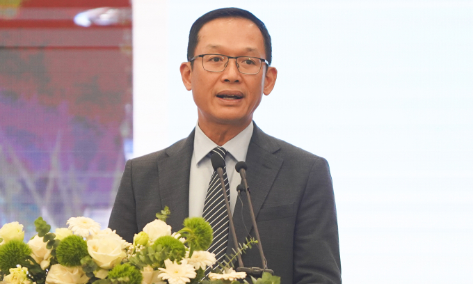 Tổng Giám đốc Qualcomm Việt Nam Thiều Phương Nam phát biểu tại Diễn đàn Thúc đẩy đổi mới sáng tạo, phát triển các ngành công nghệ chiến lược, tháng 10/2025. Ảnh: Lưu Quý