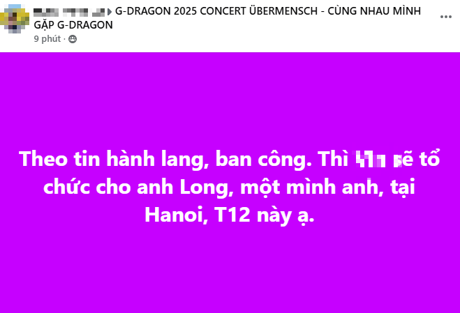 Nhiễu loạn thông tin concert G-Dragon tại Mỹ Đình cuối năm nay- Ảnh 6.