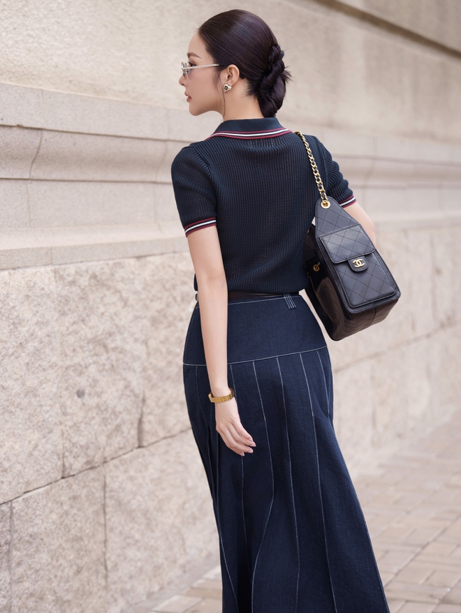 Chân váy denim, lựa chọn thông minh cho tiết thu mát dịu- Ảnh 3.