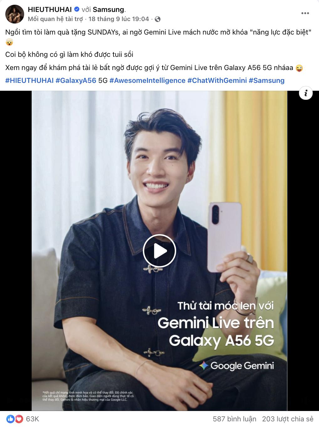 Cõi mạng rần rần trước tài lẻ của HIEUTHUHAI, rủ nhau nâng cấp bản thân cùng Galaxy A56 5G- Ảnh 2.