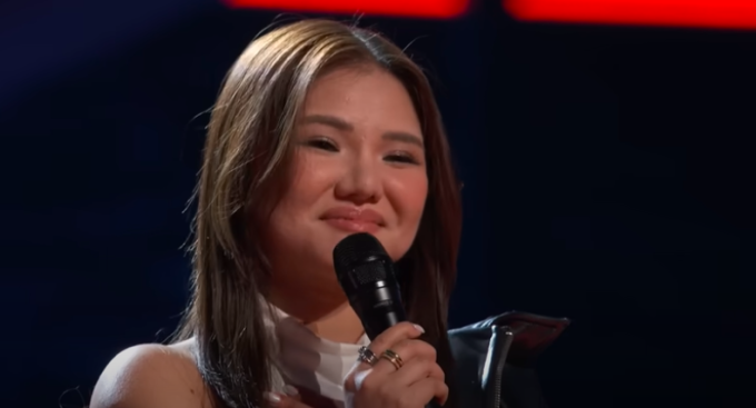 Myra Trần tại cuộc thi. Ảnh: The Voice US