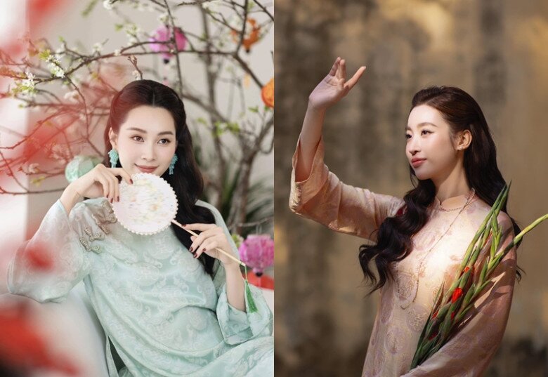 Các nàng dâu hào môn như Đặng Thu Thảo, Đỗ Mỹ Linh cũng duy trì mái tóc dài thướt tha tương tự Đỗ Thị Hà.