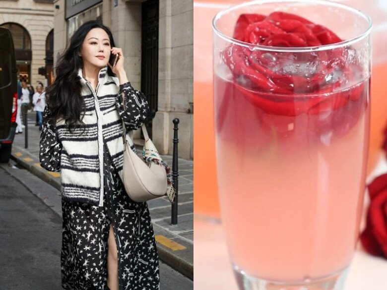 Nhờ thói quen nhỏ mà hiệu quả này, Chương Tiểu Huệ vẫn giữ được vẻ tươi tắn, làn da căng bóng và thần thái rạng rỡ bất chấp thời gian.