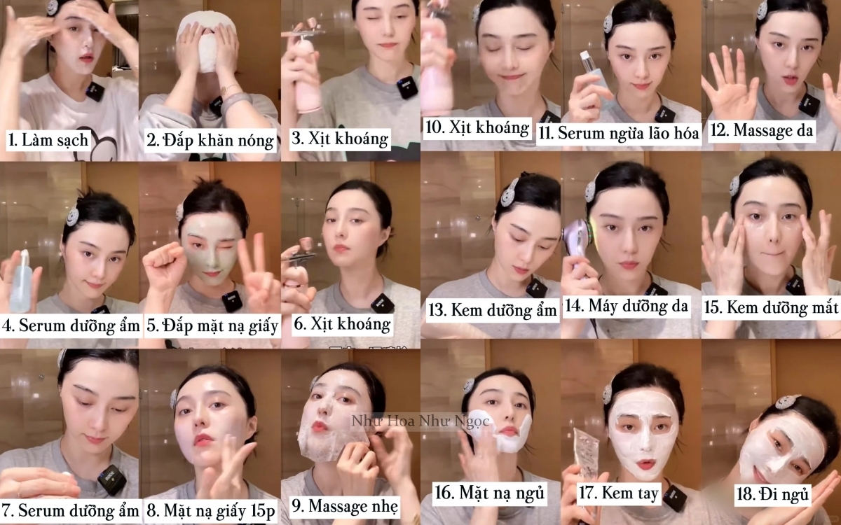 Chu trình dưỡng da 18 bước gây choáng của Phạm Băng Băng - Ảnh 2.