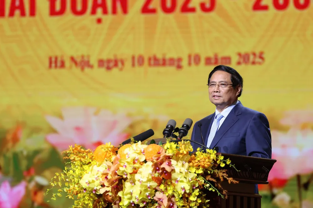 Thủ tướng Phạm Minh Chính phát biểu chỉ đạo. Ảnh: VGP