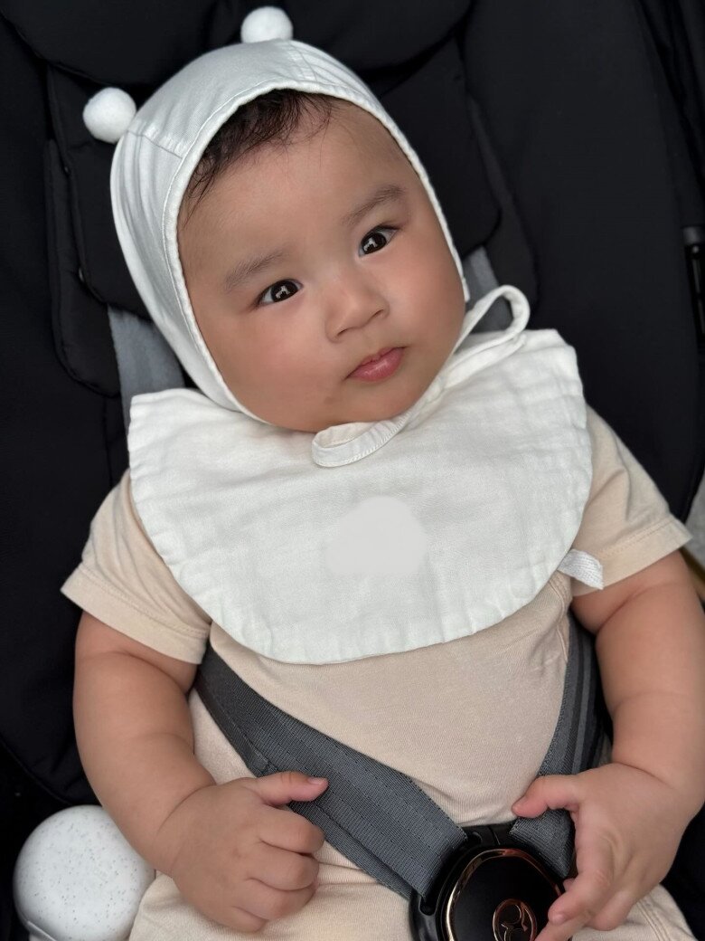 Panda có vẻ ngoài điển trai giống bố và khuôn miệng giống mẹ.