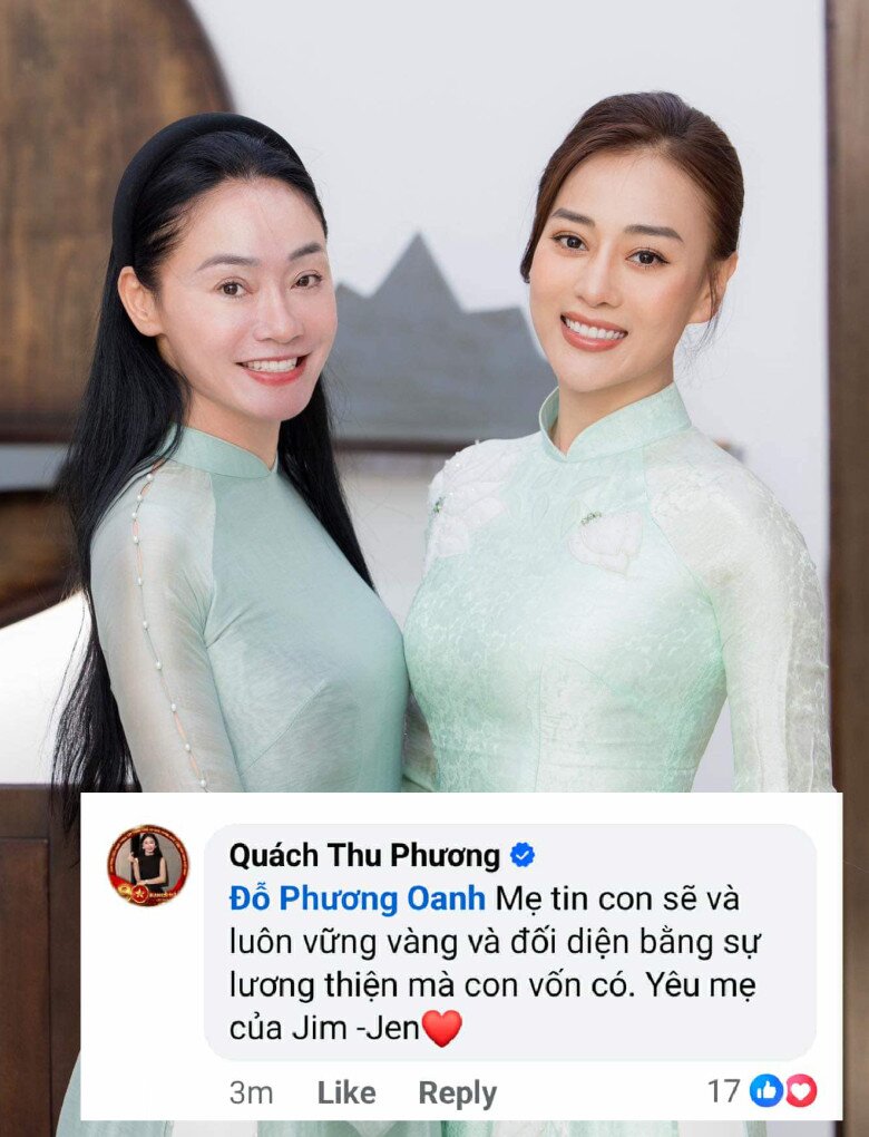 Diễn viên Quách Thu Phương nhắn nhủ đến con dâu màn ảnh.