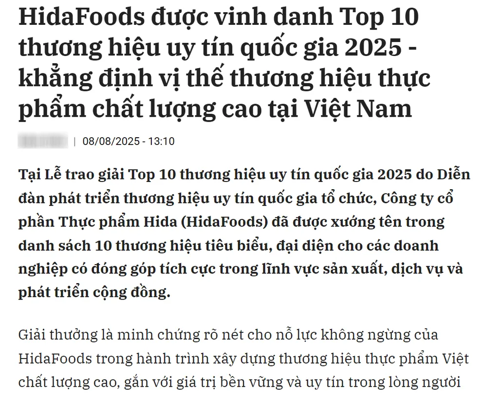 Ảnh chụp màn hình. Công ty sản xuất thịt bò giả từng được vinh danh thương hiệu uy tín quốc gia 22.png