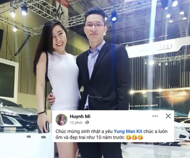 Em gái Trấn Thành chúc mừng sinh nhật ông xã.