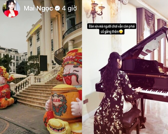 MC Mai Ngọc bế con trai về thăm ông bà nội ở Bắc Ninh, bên trong biệt thự nhà chồng lung linh như lâu đài 6 Một vài góc bên trong biệt thự từng được Mai Ngọc hé lộ.