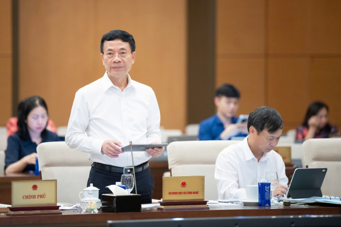 Bộ trưởng Khoa học và Công nghệ Nguyễn Mạnh Hùng. Ảnh: Cổng TTĐT Quốc hội