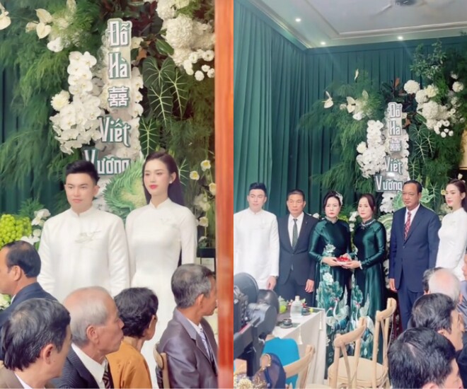 Hoa hậu Đỗ Thị Hà được lòng gia đình chồng thiếu gia.