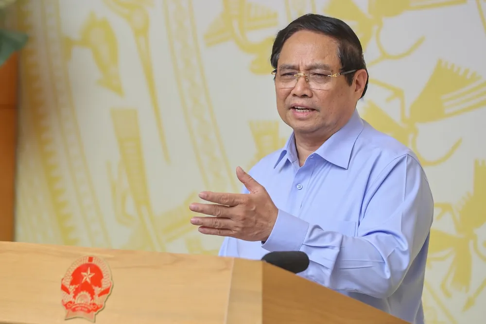 Thủ tướng nhấn mạnh phải điều chỉnh vốn đầu tư công kịp thời, một đồng không tiêu được cũng phải phân bổ cho nơi khác. Ảnh: VGP