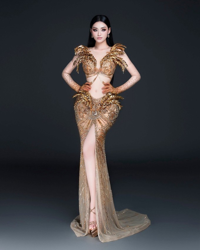 Yến Nhi trượt top 22 Miss Grand International 2025 3 Hoa hậu Yến Nhi trong trang phục dạ hội.